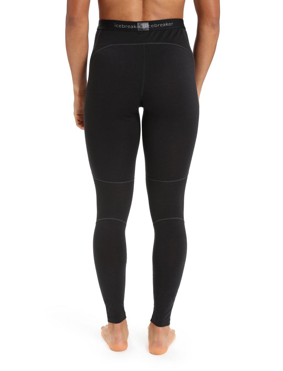 Base Layers Icebreaker BodyfitZone™ Merino 200 Zone Thermal Leggings Damskie Czarne | PL 1082MQZA